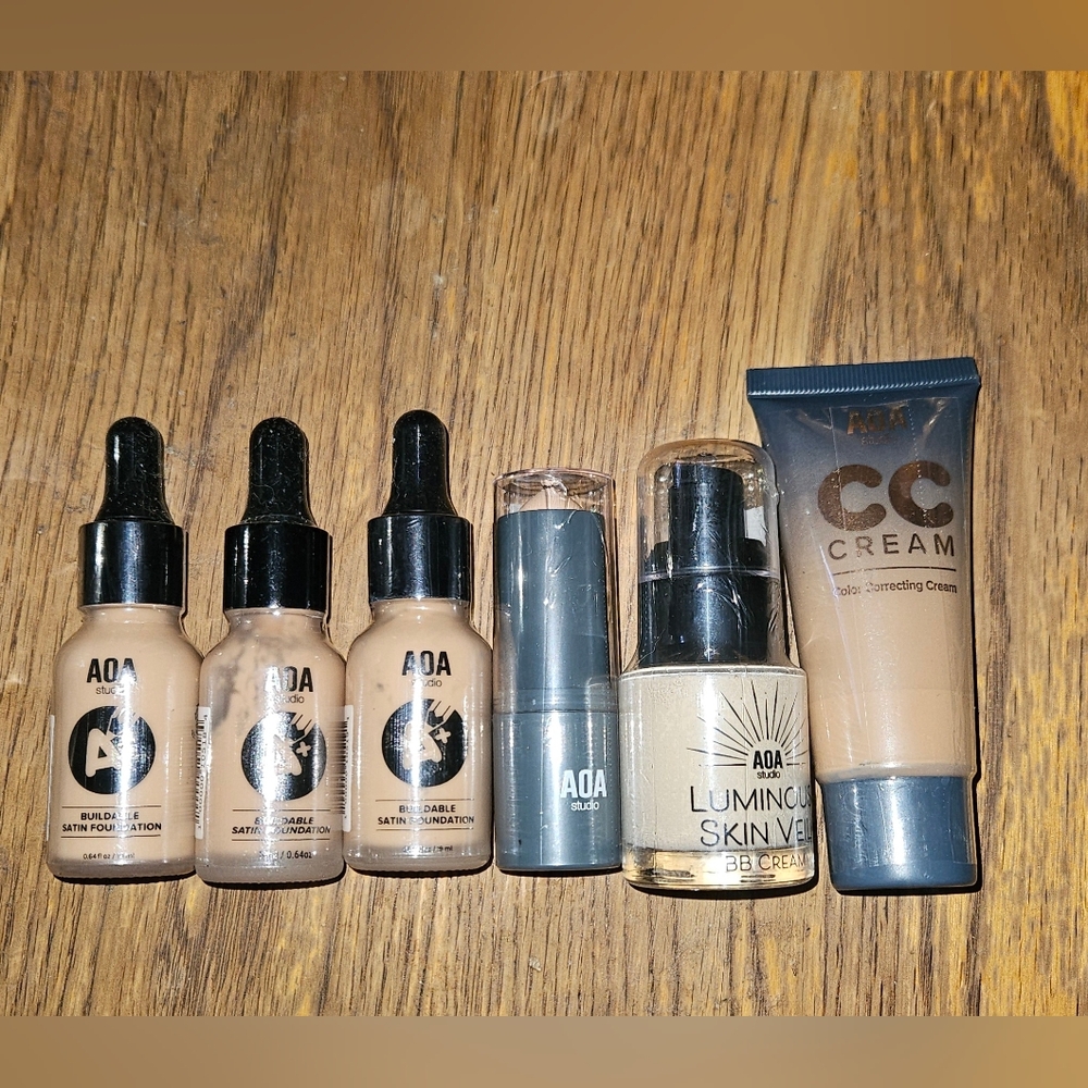 AOA Studio Foundation, CC Cream, Skin Tint, Foundation Stick Bundle BNIB